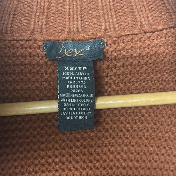 Dex Knit Mock Neck Cable Knit Belted Trench Shacket Coat - Picture 5 of 6